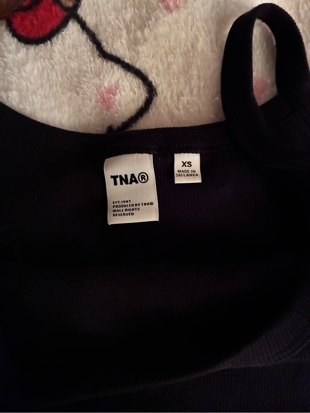 TNA Black Ribbed Tank Top - Picture 2 of 2